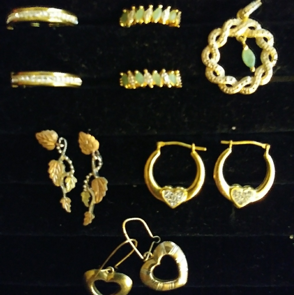 All are 925 silver stamped with gold overlay